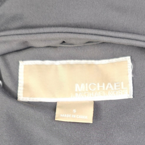 MICHAEL Michael Kors Grey Hooded Water-Resistant Tech Jacket S - Picture 8 of 14